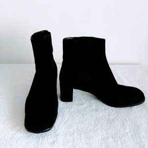 Booties - BLACK SUEDE! - ALL LEATHER!